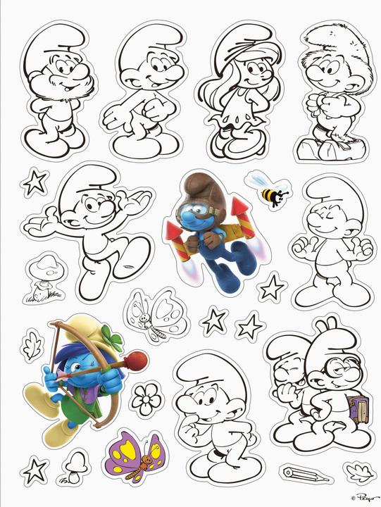 Immagine prodotto Ravensburger Il mio libro di adesivi da colorare I Puffi - Libro di grandi dimensioni con oltre 250 adesivi