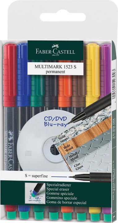 Faber-Castell MULTIMARK - permanent marker (Multicoloured, 0.40 mm, 8 x)