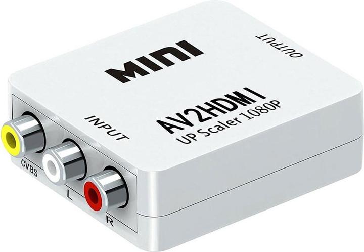 Produktbild Apfelkiste Mini Cinch RCA CVBS AV auf HDMI 1080P Konverter Adapter für TV, PC, PS3, DVD (Kamera Konverter)