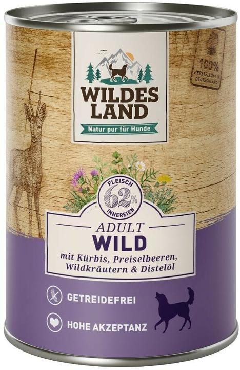 Produktbild Wildes Land Nassfutter Wild mit Kürbis & Preiselbeeren 400 g (Adult, 1 Stk., 451 g)