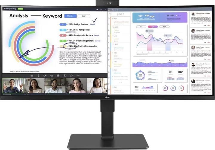 Actual product image LG UltraWide 34BQ77QC-B (3440 x 1440 pixels, 34")