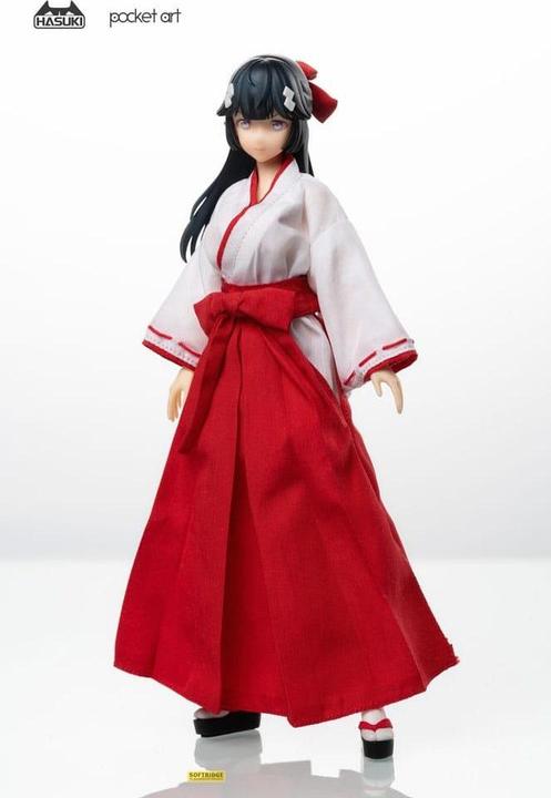 Hasuki Pocket Art Action Action Figure 1/12 PA005 Exorcism Shrine Maiden Tsubaki 15 cm