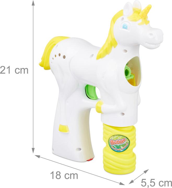 Actual product image Relaxdays Unicorn Bubble Gun