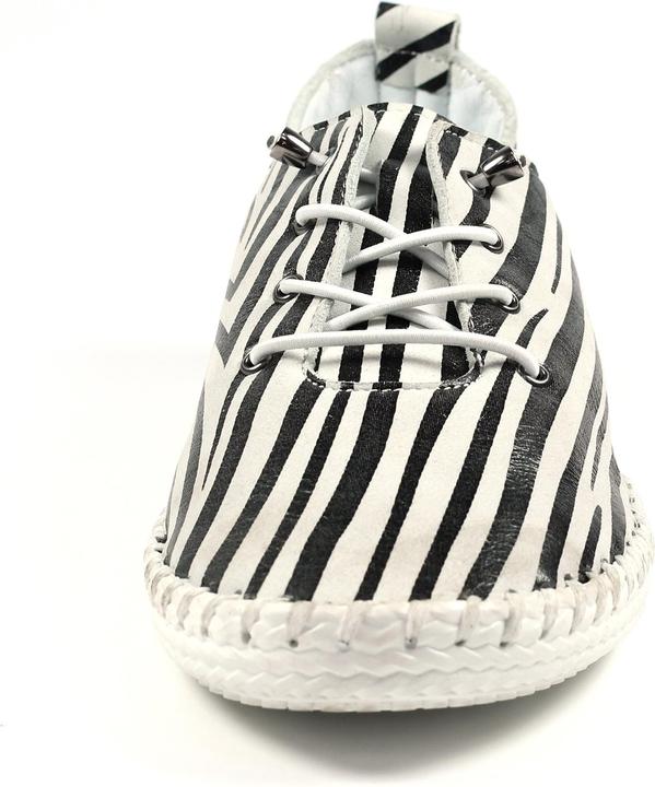 Produktbild Lunar Leinenschuhe St Ives Zebramuster Leder (40)