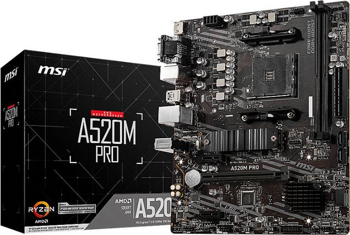 Produktbild MSI A520M Pro (AM4, AMD A520, mATX)