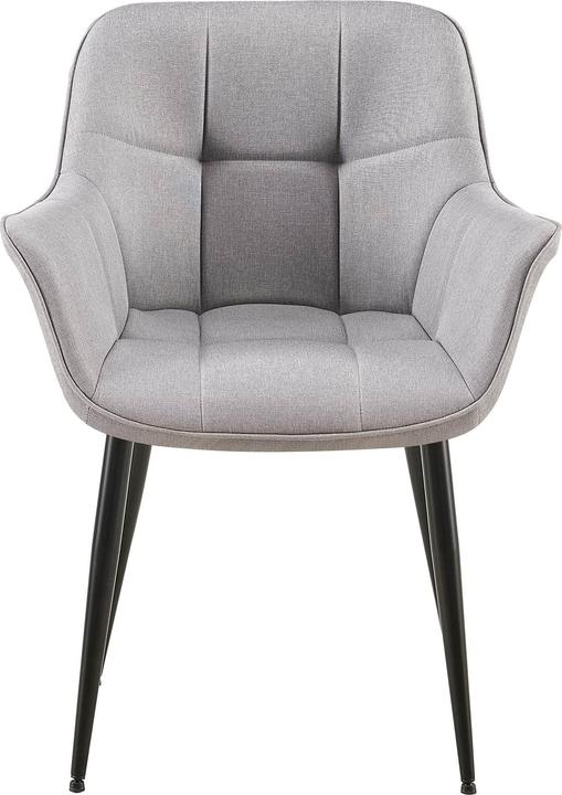Image du produit Swisshandel24 Chaise de salle à manger Roseville Tissu, gris