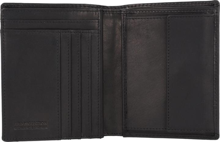 Actual product image Greenburry Pure Black wallet RFID protection leather 10.5 cm