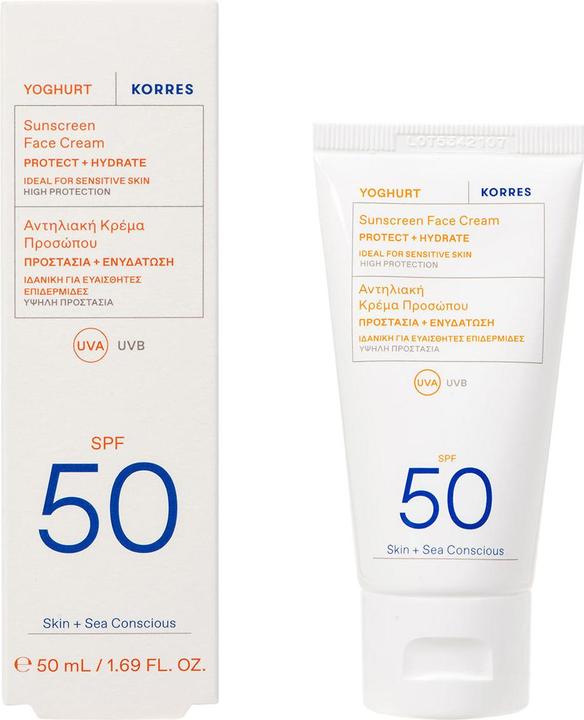 Produktbild Korres Yoghurt Sunscreen Face Cream SPF 50 (Sonnencreme, SPF 50, 50 ml)