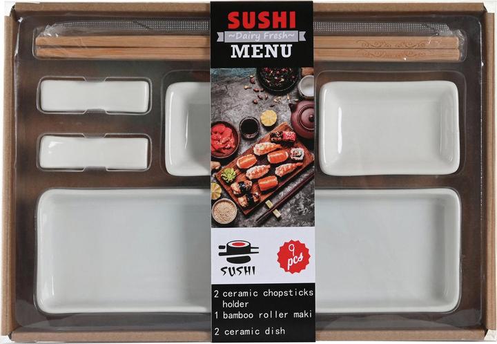 Image du produit DKD Home Decor Sushi-Set 24 x 7 x 2 cm natürlich Weiss Steingut Orientalisch (12 pièce(s))