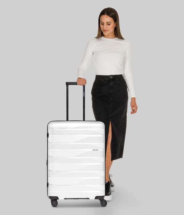 Immagine prodotto Bergpfeil Travel 4-Rollen Trolley M 66 cm mit Dehnfalte (72 l, M (50 - 90l))