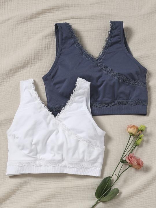 Actual product image Vertbaudet 2er-Pack Bustiers für Schwangerschaft & Stillzeit Oeko-Tex (S)