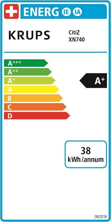 Etichetta energetica Krups Nespresso Citiz (NESPRESSO Original)