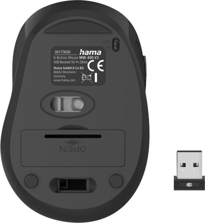 Produktbild Hama Wireless 6-Tasten Maus MW-400 V2 Opalgrün (Kabellos)