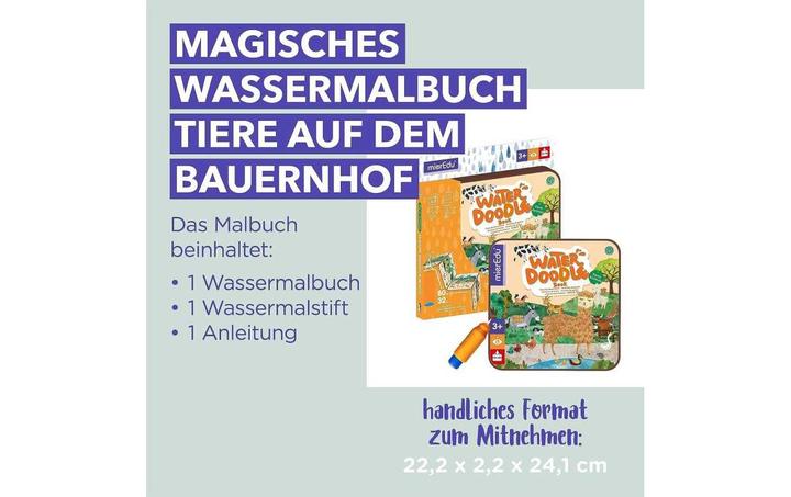 Produktbild mierEdu Magisches Wassermalbuch - Tiere auf dem Bauernhof