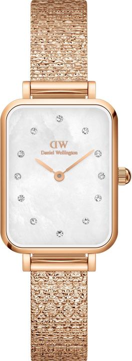 Actual product image Daniel Wellington Quadro Lumine Pressed Piano Rose Gold White (Analogue wristwatch, 20 mm)