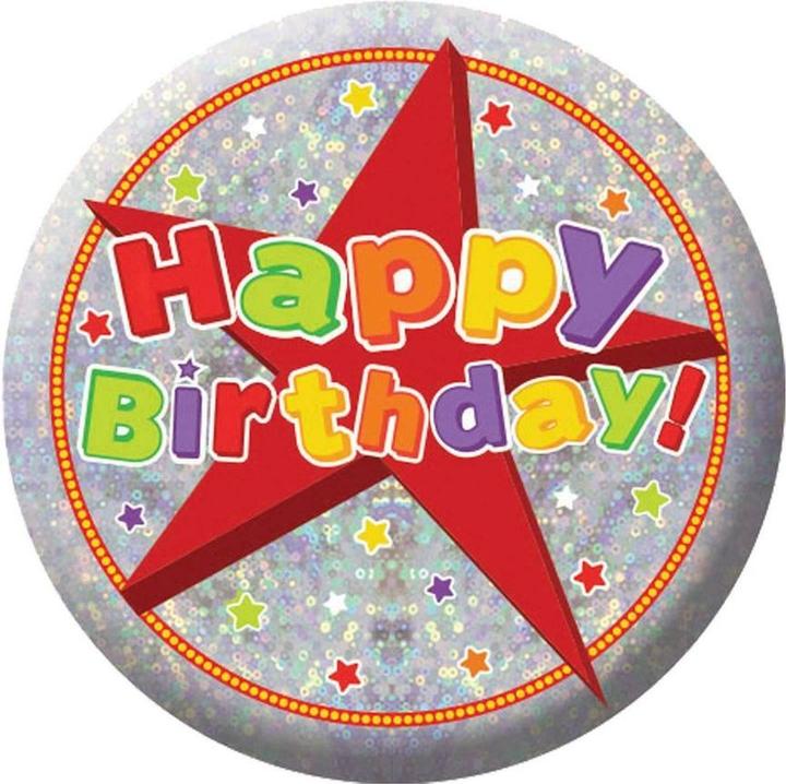Amscan Stern Abzeichen Geburtstag Kunststoff