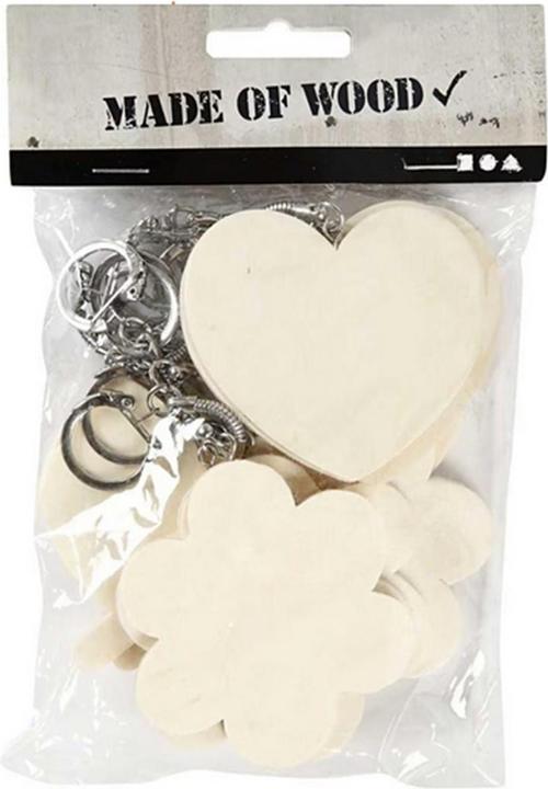 Produktbild Creativ Company Schlüsselanhänger aus Holz, 12 Stück