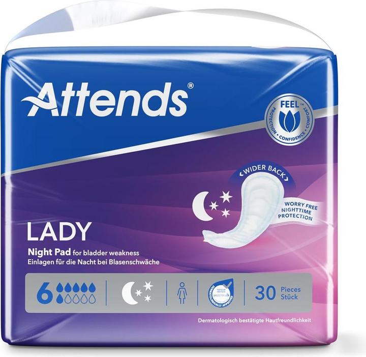 Attends Lady Night Pad 6 (30 x)