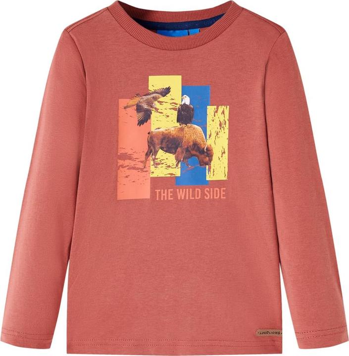 Image du produit VidaXL T-shirt manches longues enfant Henna 92,Matière : 100 % coton,Couleur (92)