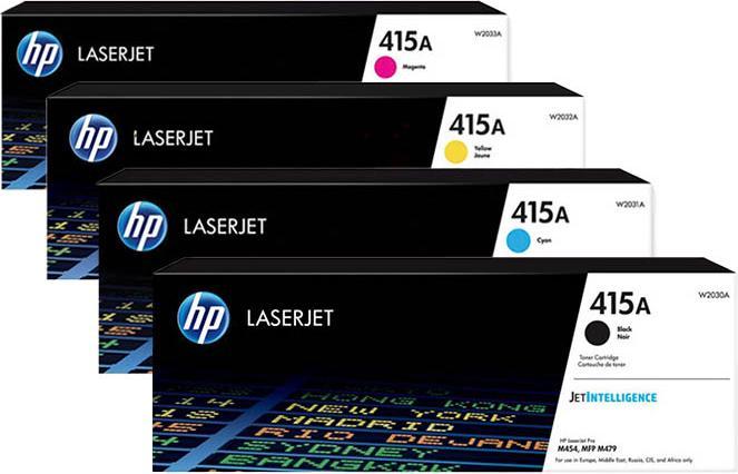Image du produit HP Original W2030A / 415A SET Set avec les quatre couleurs (M, C, Y, CF)