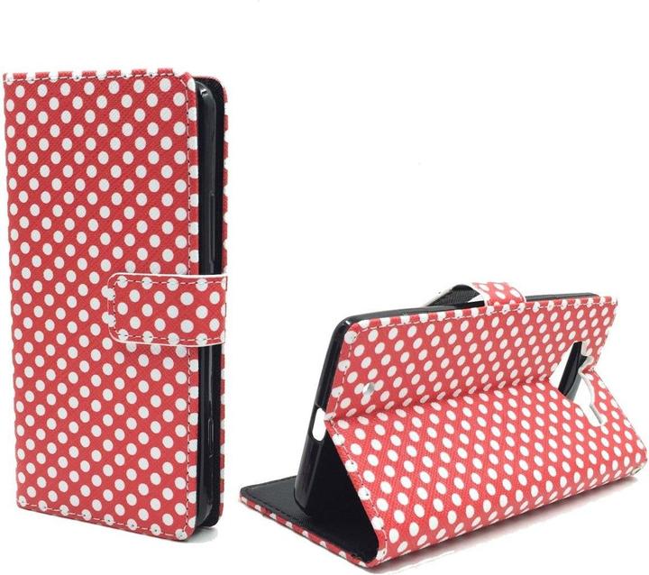 Actual product image König Design Protective Case for Microsoft Lumia 950 Polka Dot Red Bag Cover + 1 Armour Protection Glass (Nokia Lumia 950 XL)