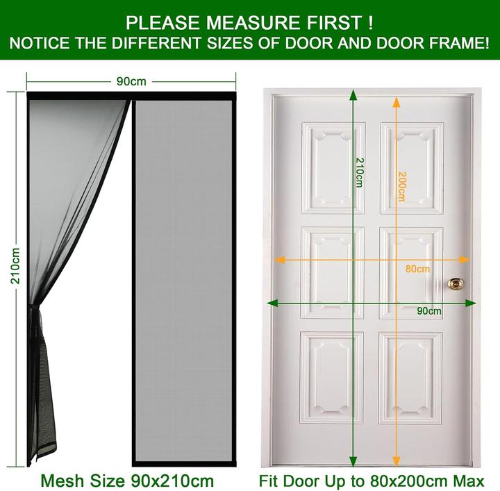 Image du produit Mara Vital Protection magnétique contre les insectes pour porte de terrasse, installation adhésive (210 x 90 cm)