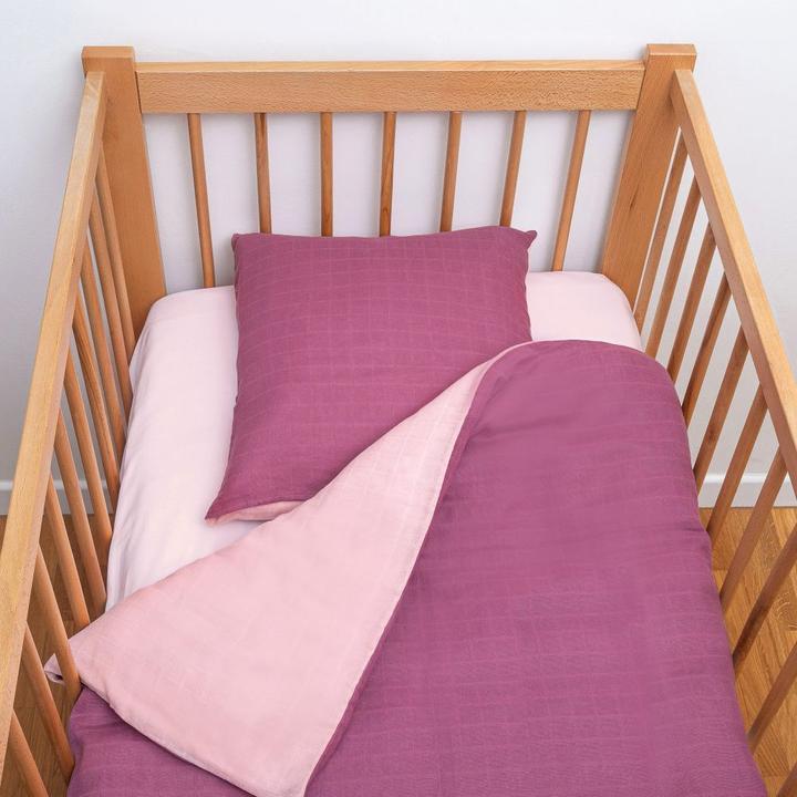 Produktbild Makian Babybettwäsche & Bettsets Wende-Bettwäsche Mull 80 x 80 / 35 x 40 cm - Orchidee (80 x 80 cm, 80 x 80 cm, 35 x 40 cm)