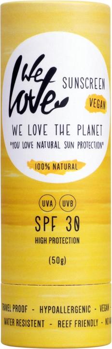 Produktbild We Love The Planet Natürlicher SUNSTICK SPF 30 UVA - UVB - Hypoallergenic | Waterproof (Sonnenstick, Sonnencreme Gesicht, SPF 30, 50 ml, 50 g)