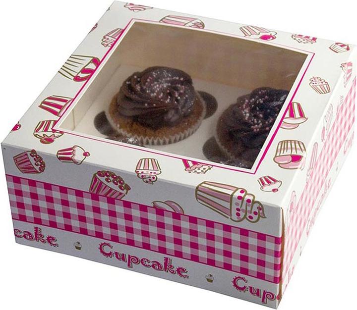 Actual product image miniSchoggi Box of 4 Cupcakes