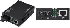 Produktbild Digitus Gigabit Medienkonverter 10/100/1000Base-TX zu 1000Base-SX Inkl Netzteil SC Buchse duplex multimod...