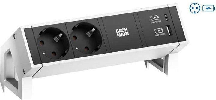 Image du produit Bachmann DESK2 2xCEE7/3 1xUSB A&C 22W (2 x, CEE 7/3, 0.20 m)