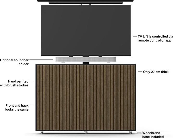 Actual product image Multibrackets TV-Lift Slim furniture incl. lift system (55", 50 kg)