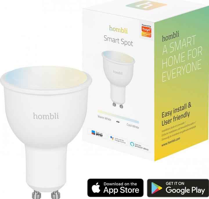 Productafbeelding Hombli Smart Spot (4.5W) CCT Duo Pack (GU10, 4.50 W, 350 lm, 2 x, F)