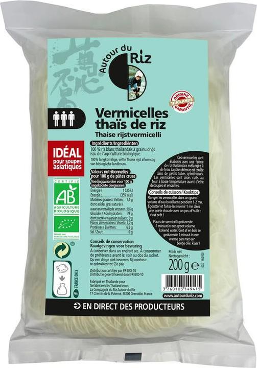 Produktbild Autour du Riz Thai-Nudeln aus weissem Reis (Kochzeit: 1 oder 2')
