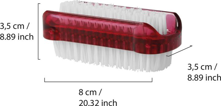 Actual product image Parsa Beauty Parsa Nail Brush double-sided, red