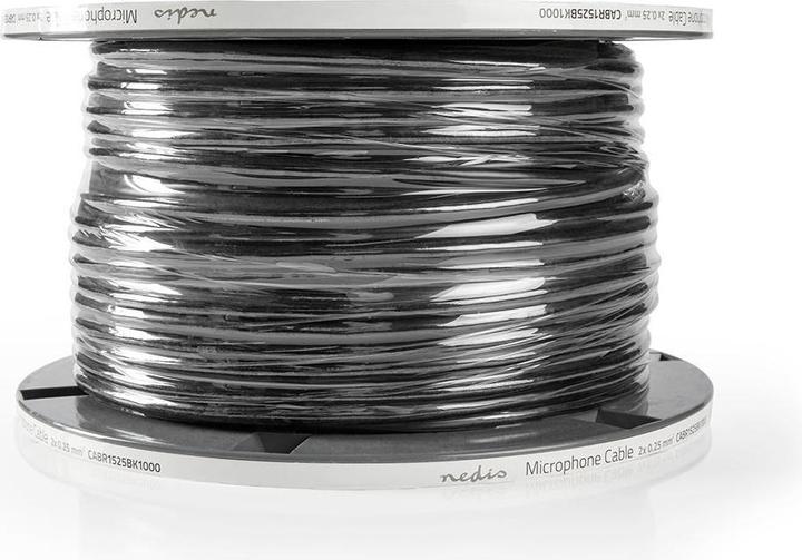 Immagine prodotto Nedis Cavo microfonico| 2x 0,25 mm²| rame| 100,0 m| rotondo| PVC| Nero| - Prolunga