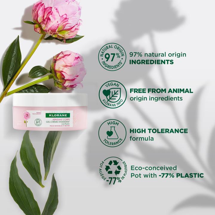 Image du produit Klorane Gel-crème hydratant à la pivoine (Lait pour le corps, 200 ml)