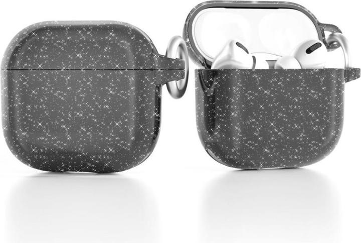 Produktbild Hurtel Back panel cover Glitter Case for AirPods 4 - Black (Kopfhörer Tasche)