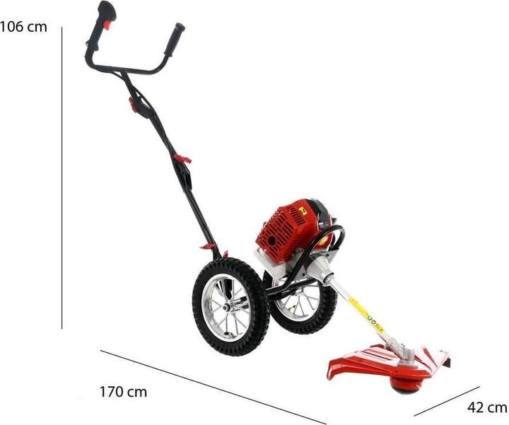 Immagine prodotto GeoTech Decespugliatore con miscelatore a spinta su ruote