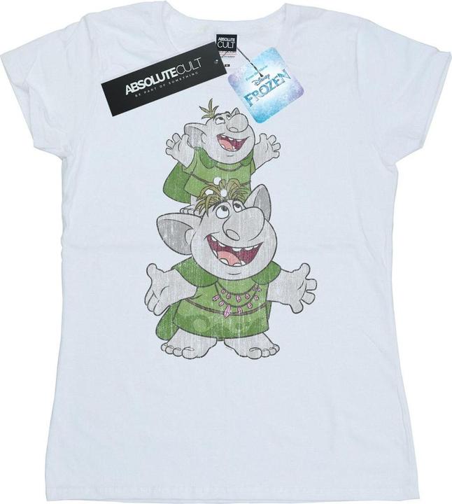 Actual product image Disney Womens/Ladies Frozen Handstacking Trolls Cotton T-Shirt (M)