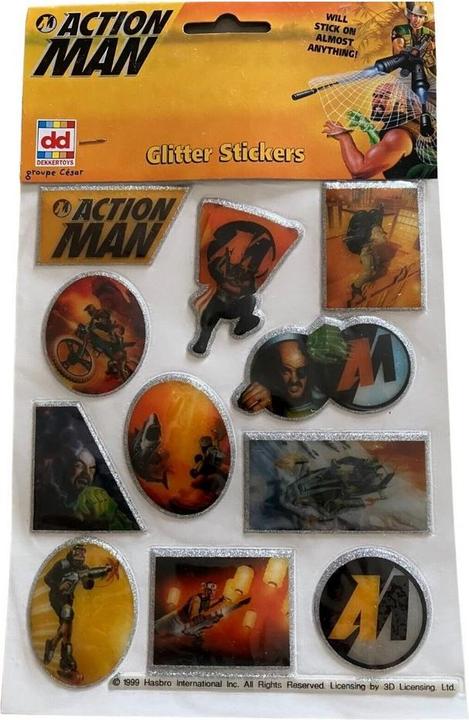 Actual product image Action Man Vintage Puffy Stickers