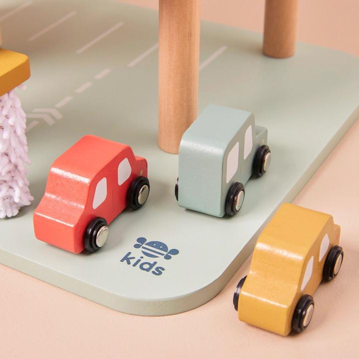 Actual product image Just Bee Kids Wooden Garage Play Set for Motor Skills Development