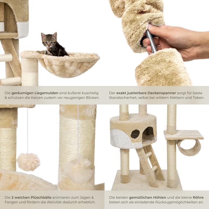 Produktbild tectake Hansi (260 cm, Beige, Weiss)