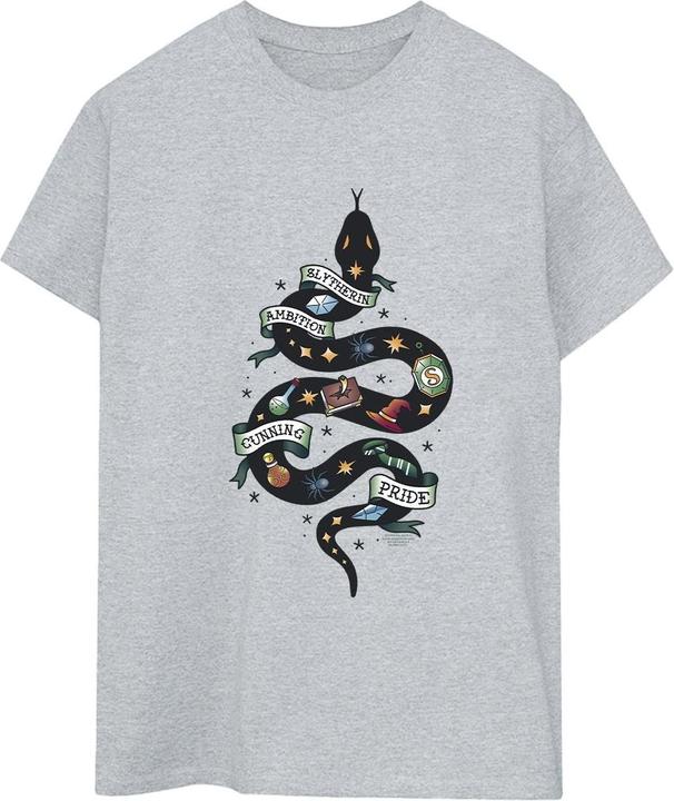 Actual product image Womens/Ladies Slytherin Sketch Cotton Boyfriend T-Shirt (S)
