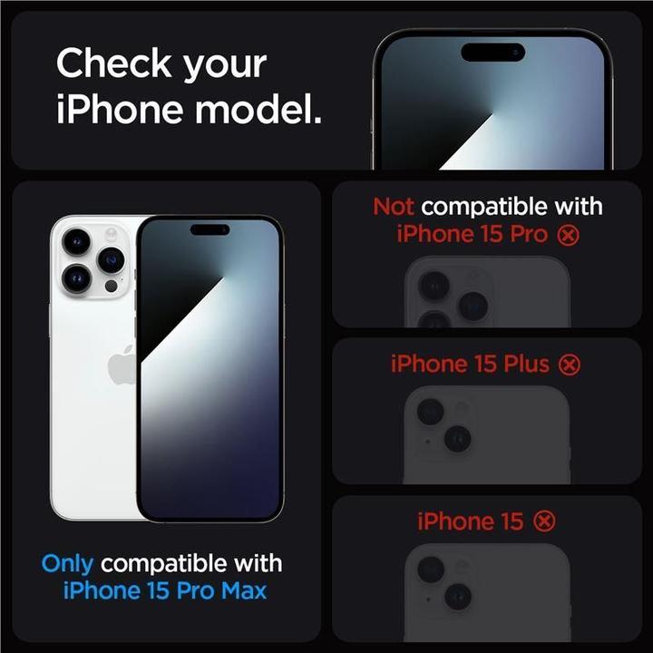 Image du produit Spigen Glas.TR EZ Fit (1 pièce(s), Apple iPhone 15 Pro Max)