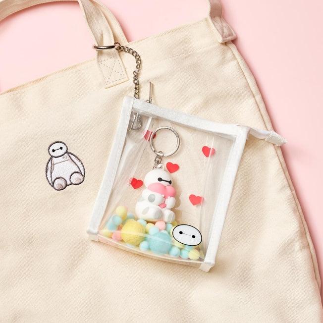 Actual product image Disney Baymax clear bag with carabiner - Cosmetic bag
