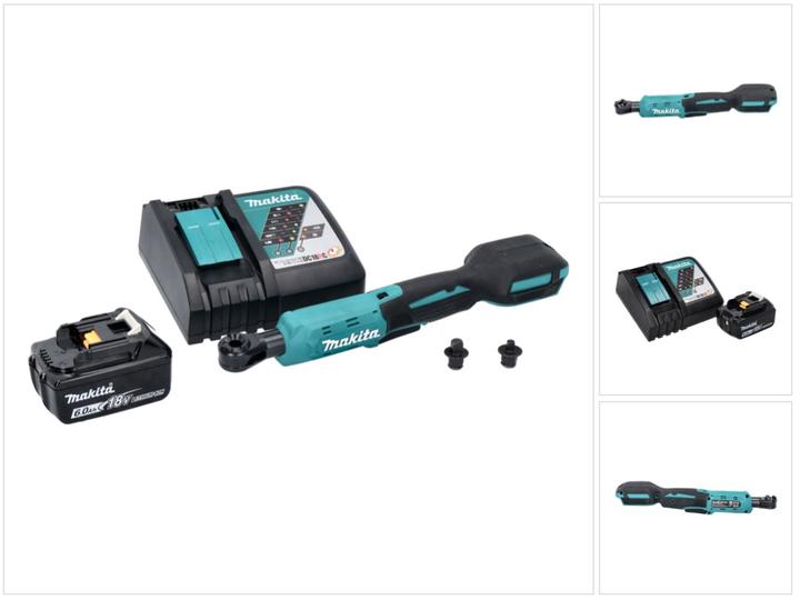 Makita DWR 180 RG1 Akku Ratschenschrauber 18 V 47,5 Nm 1/4" 3/8" + 1x Akku 6,0 Ah + Ladegerät (1/4")