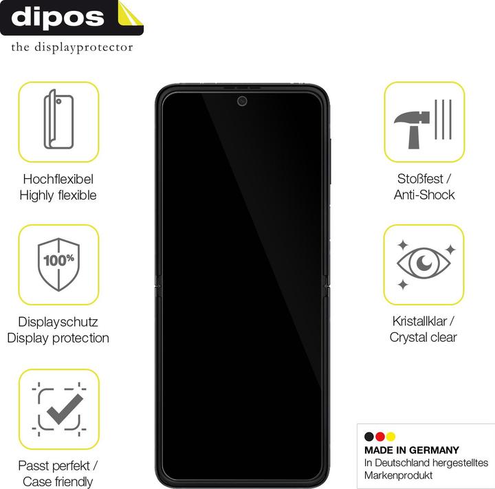 Actual product image Dipos Screen Protector Full-Cover 3D (2 Piece, Samsung Galaxy Z Flip5)