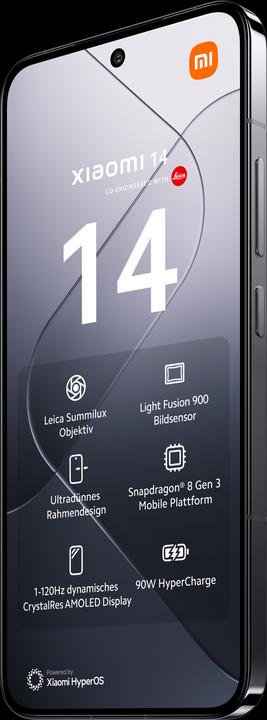 Produktbild Xiaomi 14 mit Electric Scooter 4 Lite (512 GB, Black, 6.36", Dual SIM, 50 Mpx, 5G)