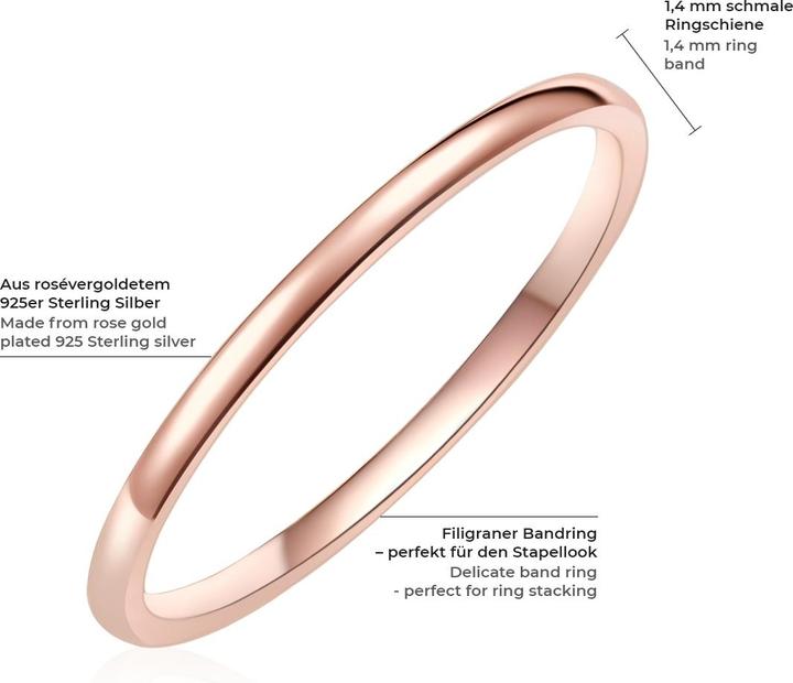Immagine prodotto Glanzstücke München Donna Argento Rosa Oro - 6070 (60, 925 Argento)